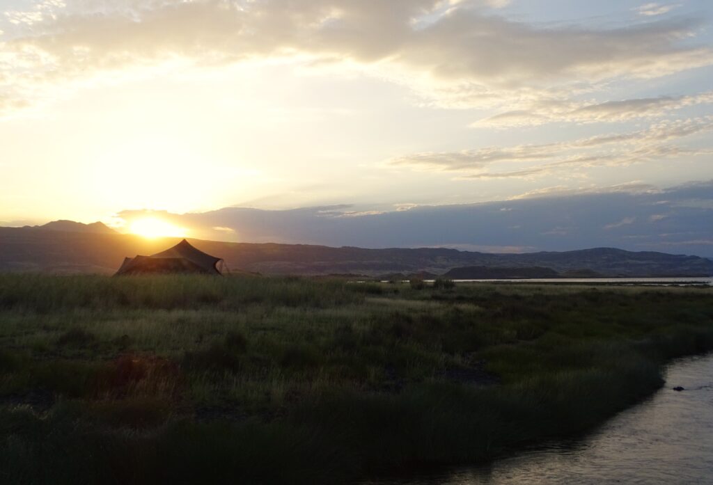 Lake Natron zonsondergang