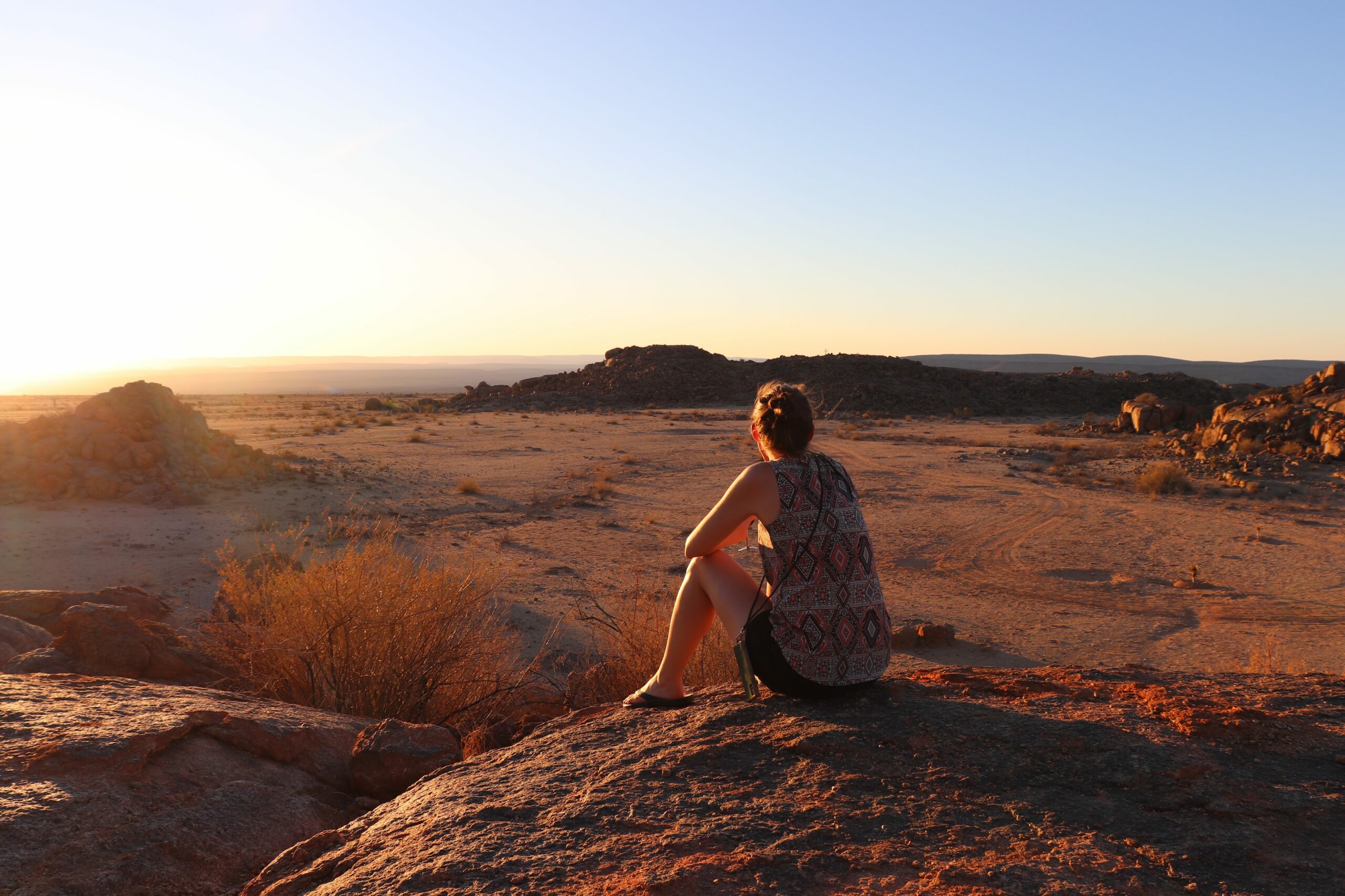 Afrikaanse wildernis zonsondergang